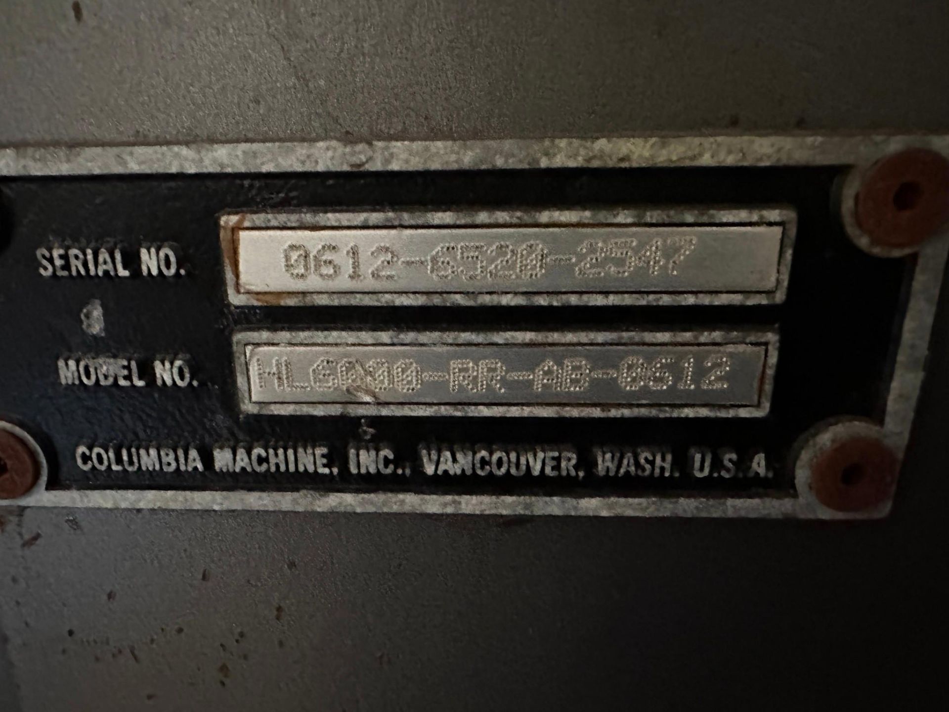 COLOMBIA MACHINE HL6000-RR-AB-0612 HIGH LEVEL PALLETIZER - 60 CASES PER ...