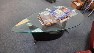 GLASS TOP COFFEE TABLE