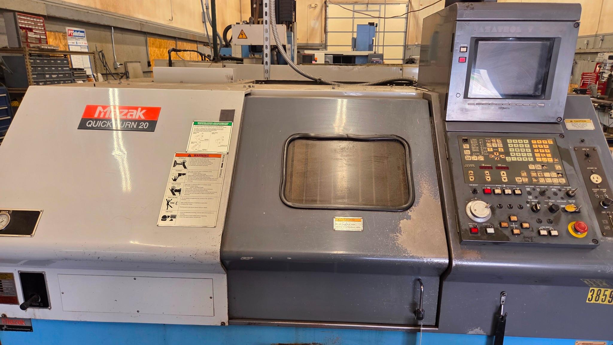 1998 MAZAK QUICK TURN 20 QT-N-20 CHUCKER CNC LATHE