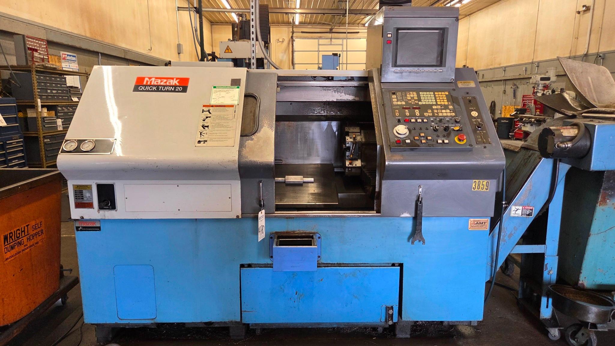 1998 MAZAK QUICK TURN 20 QT-N-20 CHUCKER CNC LATHE