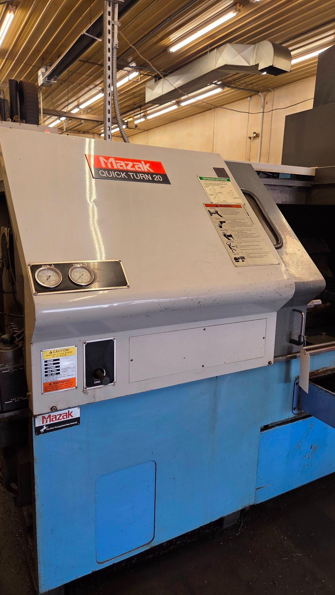 1998 MAZAK QUICK TURN 20 QT-N-20 CHUCKER CNC LATHE