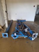 (3) GORBEL GANTRY CRANES, 2 X 250LB CAPACITY, 1 X 500LB CAPACITY WITH CHAIN HOISTS