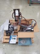 MSI MARKER COINING MC100-100 MACHINE PARTS, PNUEMATIC ARBOR PRESS, & 3PH INDUCTION MOTOR