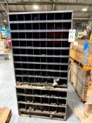 TOOL ORGANIZER SHELF WITH CONTENTS, BOLTS, WASHERS, MORE