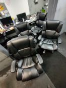 (4) 24-HR, 400-LB CAPACITY, FULLY ADJUSTABLE, CUSHIONED OFFICE CHAIRS
