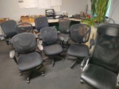 (10) FULLY ADJUSTABLE, CUSHIONED MISCELLANEOUS OFFICE CHAIRS