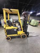 1998 HYSTER E45XM 4,500 LB CAPACITY CUSHION-TIRE 36V ELECTRIC FORKLIFT