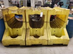 (3) SINGLE POLY 55 GAL DRUM STACKER