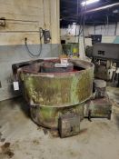 TOREX T-6026 6' X 6' VIBRATORY FINISHING MACHINE WITH MEDIA