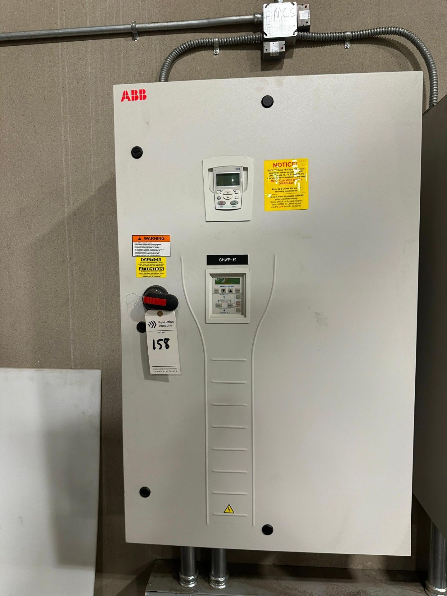 ABB DRIVE FOR CHW AND CW PUMP (CHWP #1) NEVER USED UNDER LOAD. UNIT WAS ...