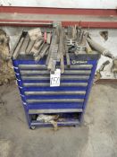 KOBALT 6 DRAWER ROLLING TOOLBOX FILLED WITH ASSORTED KEYSEATER BROACHES