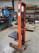 2019 PRESIO M166 1,000 LB CAPACITY MANUAL STACKER WITH PLATFORM