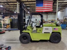 1968 CLARK C500Y 120 12,000LB CAPACITY LP FORKLIFT WITH ENGINE REBUILT IN 2019