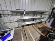 CANTILEVER RACK FILLED WITH ASSORTED ALUMINUM BAR STOCK *BAR STOCK INCLUDED