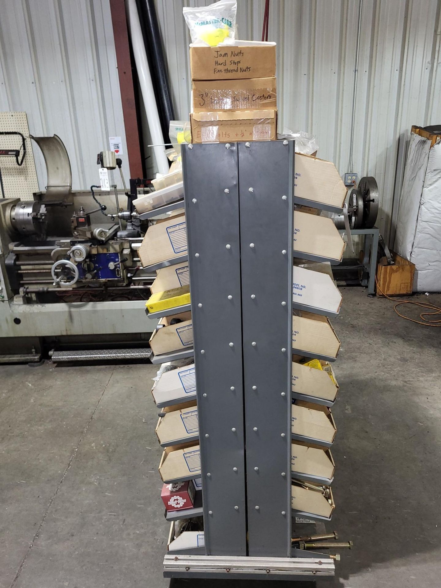 Rotating Louvre Rack DOUBLE SIDED ROLLING LOUVERED RACK FILLED WITH ASSORTED HARDWARE Item ...