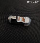 POLLEN TECH FLAT SILVER STAINLESS SCREW-IN MOUTHPIECE - QUANTITY: 4,600