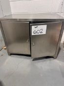 STAINLESS STEEL STORAGE CABINET, 31-1/2" W X 19-1/2"D X 24" HIGH