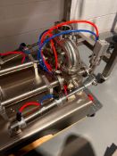 SINGLE HEAD PASTY LIQUID FILLING MACHINE, 316SS WETTED PARTS.