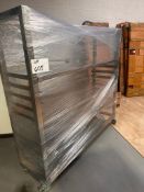 STAINLESS STEEL SHELVING UNIT, # SS SHELVES. UNIT MEASURES 71"W X 19-1/2"D X 68" HIGH ON WHEELS