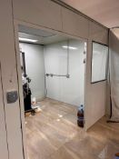 CLEAN ROOM BUILDING AND STRUCTURE INCLUDES CEILING, LIGHTING DOORS AND WINDOWS.