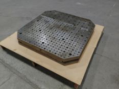 800MM X 40MM THICK PALLET PLATE WITH THREADED HOLE PATTERN