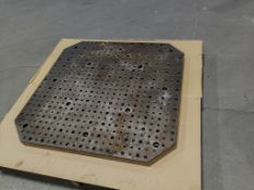 800MM X 40MM THICK PALLET PLATE WITH THREADED HOLE PATTERN
