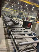 ROLLERS- (10) SECTIONS WITH ROLLERS AT 36” SPACING, (7) SECTIONS WITH ROLLERS AT 18” SPACING