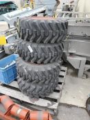 SET OF SKID STEER TIRES. 12-16.5 NHS/ SKS-332