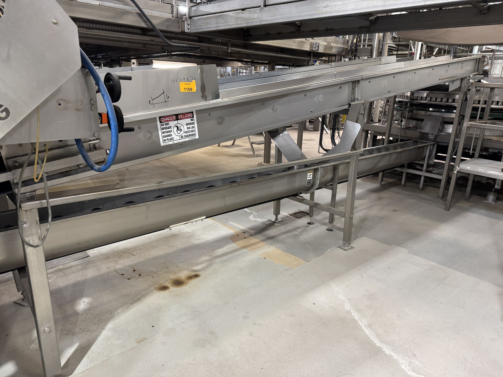 Product Transfer Belt, extending from optical sorter discharge to ...