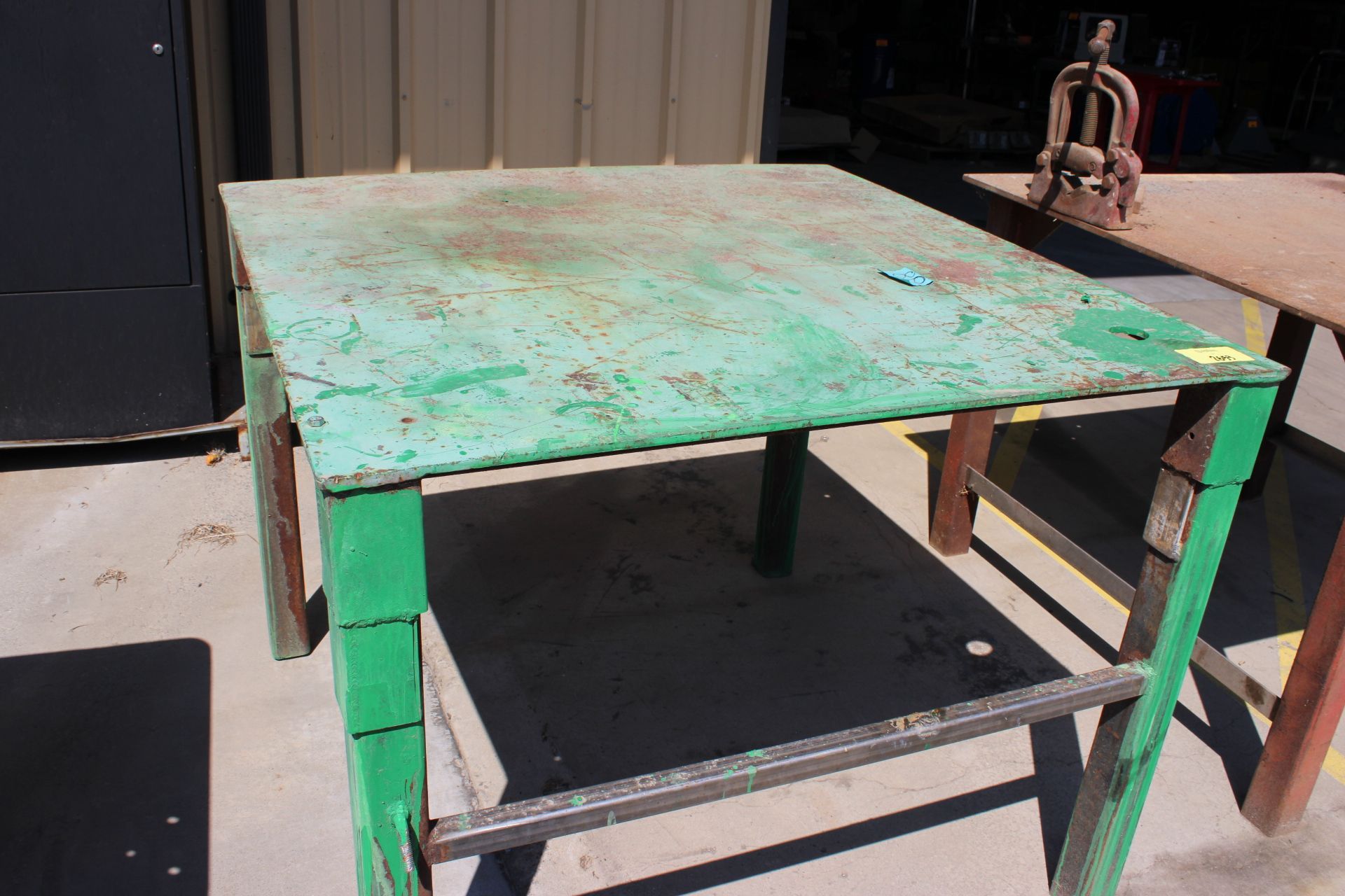 [Lot] of (2) Shop Tables, (1) stainless 47