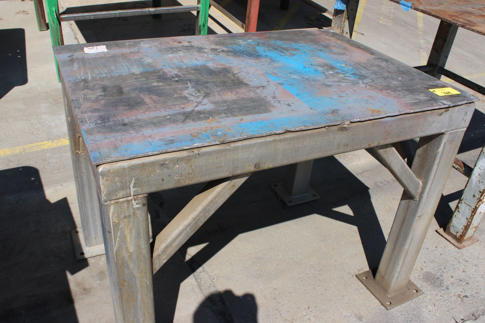 [Lot] of (2) Shop Tables, (1) stainless 47