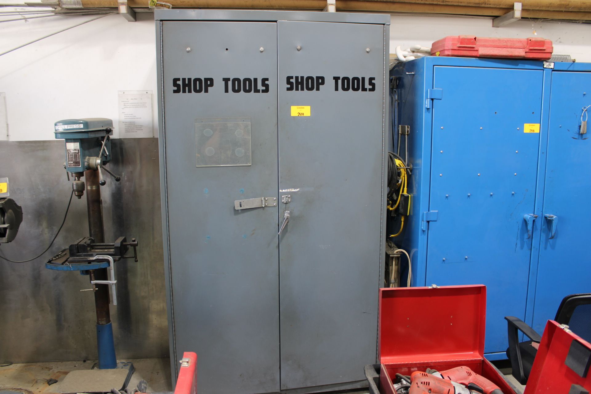 [Lot] of (3) Stronghold storage cabinets with contents to include ...