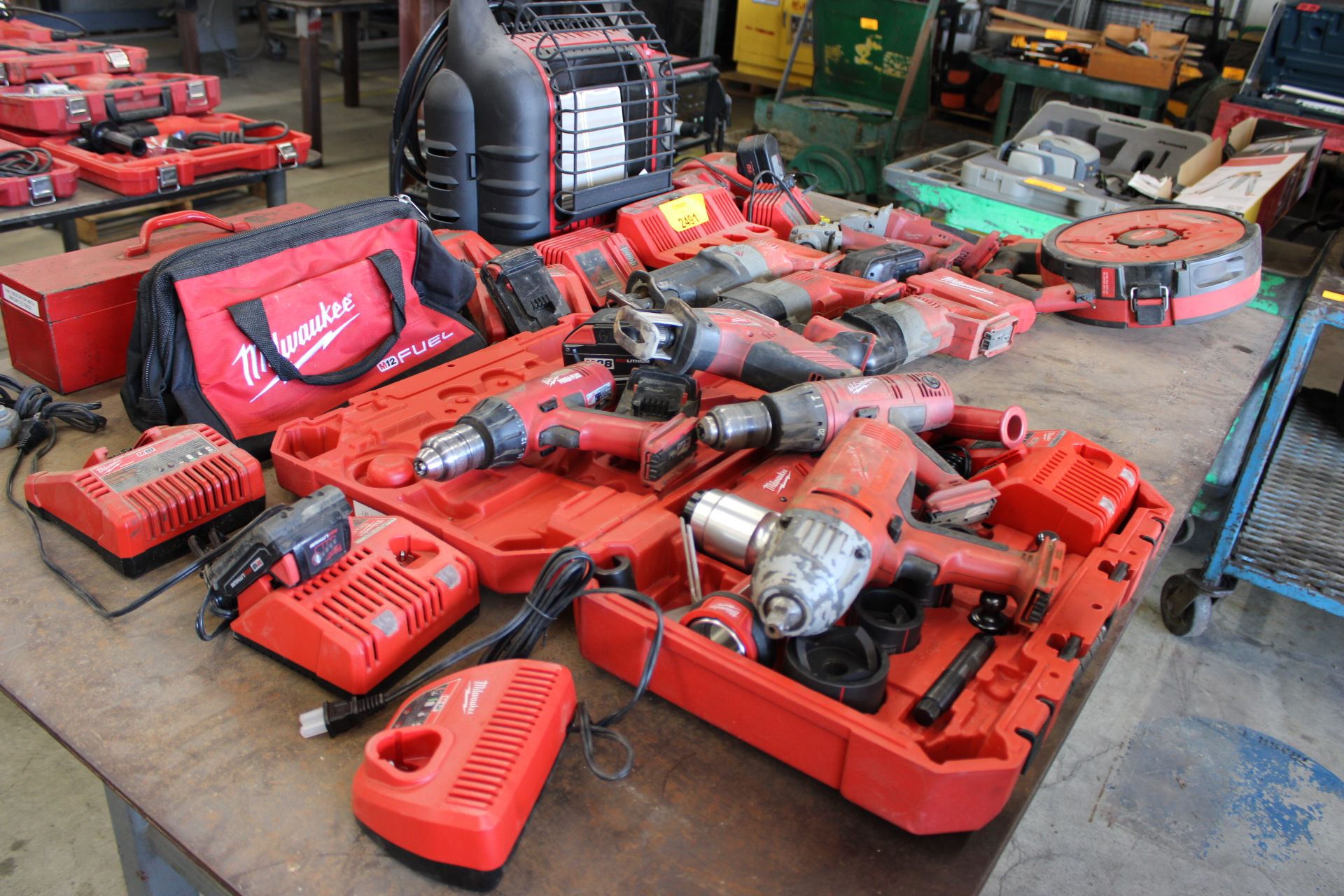 [Lot] of assorted Milwaukee power tools as shown [Electrical shop]