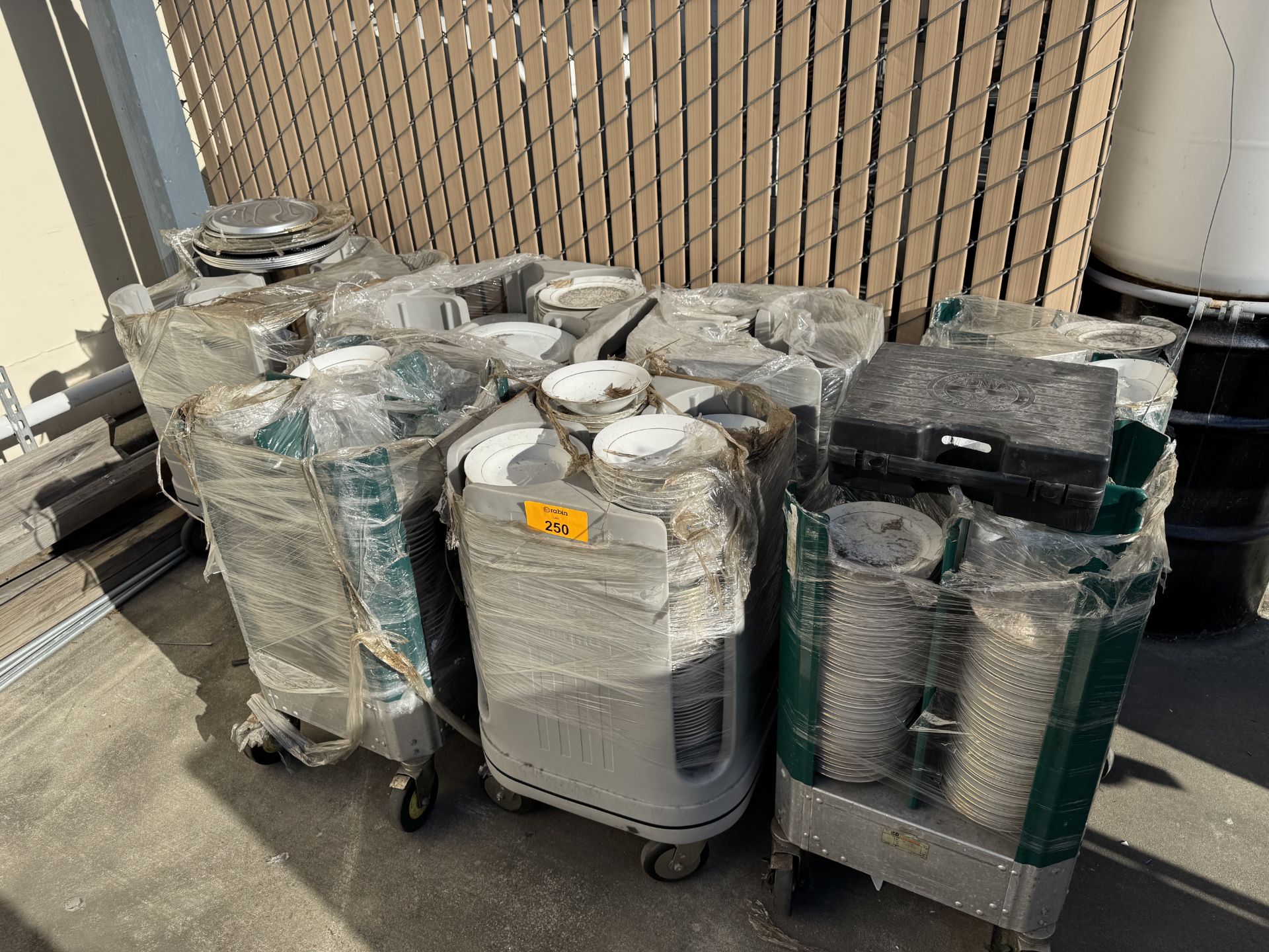 [LOT] of (7) Dish Carts, for plates and bowls, included as shown