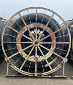Manuli large fuel hose on metal reel - diameter: 250mm - length: 90m (approx)