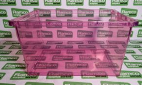 Triple depth plastic trays - Tinted Purple - NEW - W 310 x D 425 x H 230mm - 107 units