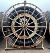 Manuli large fuel hose on metal reel - diameter: 250mm - length: 90m (approx)
