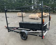 Tow-Rite F.T. Component Services canoe trailer with storage chest - holds up to 5 canoes