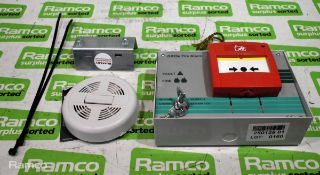 Hoyles GX20e battery powered manual fire alarm with First Alert smoke alarm