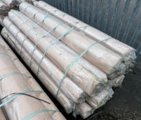 15x rolls of fibre reinforced tarpaulin - 4m wide x 50m long