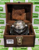 Tapley brake meter with wooden carry case