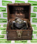 Tapley brake meter with wooden carry case