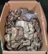 8x British Army MTP combat helmet covers - mixed types - mixed sizes