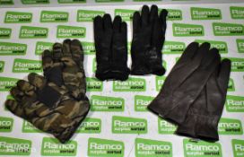 53x Cold weather leather gloves
