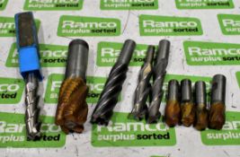 Lathe or milling machine drill bits and end mills