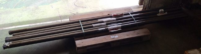 6x Fiber Glass Systems 2 inch fibreglass pipes - approx length: 3000mm