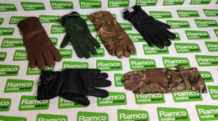 80x Cold weather leather gloves