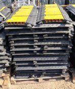 50x 5 channel rubber cable protector ramps - approx dimensions: L 900 x W 500 x H 55mm