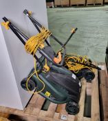 2x Tesco 1000W ELM 1015 electric mower grass mowers - no grass collection baskets - 1x spares