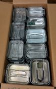 45x British Army pan mess tins - mixed sizes